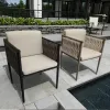 Modern Rope Weave Eco-Friendly Waterproof Durable Outdoor Sofa Set for Garden Villa Hotel Use