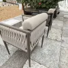 Modern Rope Weave Eco-Friendly Waterproof Durable Outdoor Sofa Set for Garden Villa Hotel Use
