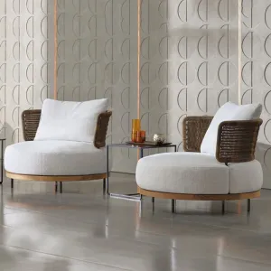 Modern Sectional Wicker Rattan Teak L-Shaped Sofa Set Aluminum Frame Outdoor Furniture for Hotel Park Farmhouse Patio Courtyard