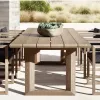Modern Simple Durable Lightweight Waterproof UV-Resistant Outdoor Teak Dining Table Dining Chair Villa Courtyard Garden Dining