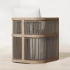 Modern Solid Teak Wood Durable Outdoor Dining Table Set with Weathered Extension Table and Woven Rope Chairs for Villa Patio Use
