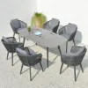 Modern Stackable Lightweight Durable Waterproof Aluminium Outdoor Dining Chairs for Patio Garden Hotel Living Room Use
