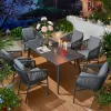 Modern Stackable Lightweight Durable Waterproof Aluminium Outdoor Dining Chairs for Patio Garden Hotel Living Room Use
