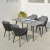 Modern Stackable Lightweight Durable Waterproof Aluminium Outdoor Dining Chairs for Patio Garden Hotel Living Room Use