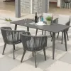 Modern Stackable Lightweight Durable Waterproof Aluminium Outdoor Dining Chairs for Patio Garden Hotel Living Room Use