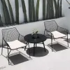 Modern Stainless Steel Garden Outdoor Chair Set-Eco-Friendly Durable for Hotel Living Room Courtyard Party Use
