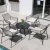 Modern Stainless Steel Garden Outdoor Chair Set-Eco-Friendly Durable for Hotel Living Room Courtyard Party Use