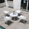 Modern Stainless Steel Garden Outdoor Chair Set-Eco-Friendly Durable for Hotel Living Room Courtyard Party Use