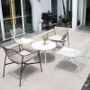 Modern Stainless Steel Garden Outdoor Chair Set-Eco-Friendly Durable for Hotel Living Room Courtyard Party Use