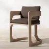 Modern Teak Outdoor Dining Set for Villa Patio-Weather Resistant Waterproof UV-Resistant Durable Dining Chairs Quick-Dry