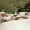 Modern Teak Outdoor Sofa Set-Waterproof Eco-Friendly Garden Furniture for Villa Living Room Use