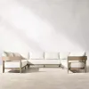 Modern Teak Outdoor Sofa Set-Waterproof Eco-Friendly Garden Furniture for Villa Living Room Use