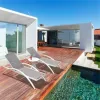 Modern Villa Courtyard Outdoor Sun Lounger Fabric Pool Chair Durable Eco-Friendly Beach Furniture MANDELA Foldable 2-Year