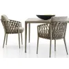 Modern Villa Farmhouse Park Outdoor Dining Table Chairs Set Aluminum Alloy Eco-Friendly Waterproof Lightweight Durable High