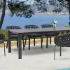 Modern Villa Outdoor Garden Sets Rope Furniture Aluminum Frame Weaving Dining Patio Chairs Tables Waterproof Living Room Hotel