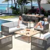 Modern Waterproof Durable Rope Sofa Set for Outdoor Use in Hotels Villas Parks