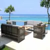 Modern Waterproof Durable Rope Sofa Set for Outdoor Use in Hotels Villas Parks