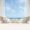 Modern Waterproof Rope Outdoor Sofa Set for Garden Patio Villa Living Room Hotel Park Leisure Furniture