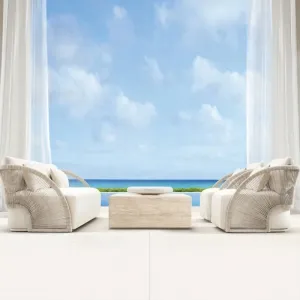 Modern Waterproof Rope Outdoor Sofa Set for Garden Patio Villa Living Room Hotel Park Leisure Furniture