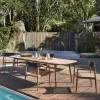 Modern Waterproof Teak Outdoor Dining and Seating Set with Quick-Dry Cushions for Villa Hotel Courtyard Warehouse Living Room