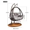 Modern Wholesale Egg Swing Chair Hanging Hammock Outdoor Furniture for Hotel Use Durable Metal with Waterproof Cushion