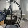 Modern Wholesale Egg Swing Chair Hanging Hammock Outdoor Furniture for Hotel Use Durable Metal with Waterproof Cushion