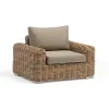 Modern Wicker Aluminum Sofa 4-Piece Garden Set Waterproof Outdoor Furniture for Farmhouse Courtyard Dining Park