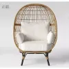 Modern Wicker Eco-Friendly Outdoor Lounger Daybed with Waterproof Quick-Dry Cotton Cushion for Home Hotel Park Courtyard Use