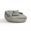 Modern Wicker Outdoor Villa Hotel Sun Daybed-Durable Eco-Friendly for Courtyard Park Use