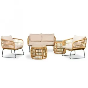 Modern Wicker Rattan Outdoor Garden Sofa Set Modular Furniture Waterproof Cushions Eco-Friendly Durable for Courtyard Living