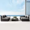Modular Modern Aluminum Outdoor Sofa Set Sectional Garden Furniture Waterproof Eco-Friendly for Villa Hotel Courtyard Use