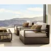 Modular Modern Aluminum Outdoor Sofa Set Sectional Garden Furniture Waterproof Eco-Friendly for Villa Hotel Courtyard Use