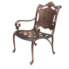 Moon Gate Inspired Cast Aluminum European Design Pavilion Chair for Villa Courtyard Outdoor Use