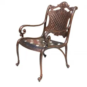 Moon Gate Inspired Cast Aluminum European Design Pavilion Chair for Villa Courtyard Outdoor Use