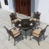 Moon Gate Inspired Cast Aluminum European Design Pavilion Chair for Villa Courtyard Outdoor Use