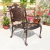 Moon Gate Inspired Cast Aluminum European Design Pavilion Chair for Villa Courtyard Outdoor Use