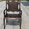 Moon Gate Inspired Cast Aluminum European Design Pavilion Chair for Villa Courtyard Outdoor Use