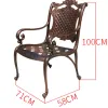 Moon Gate Inspired Cast Aluminum European Design Pavilion Chair for Villa Courtyard Outdoor Use