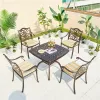 New Design European Style Balcony Aluminum Frame Outdoor Dining Sets Comfortable Stackable Garden Chairs Waterproof Durable Park
