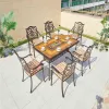 New Design European Style Balcony Aluminum Frame Outdoor Dining Sets Comfortable Stackable Garden Chairs Waterproof Durable Park