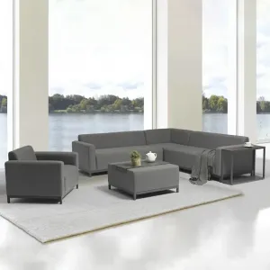Nordic Design Fabric Outdoor Sofa Set with Aluminum Frame-Durable Eco-Friendly Waterproof for Living Room Hotel Courtyard Use