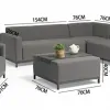 Nordic Design Fabric Outdoor Sofa Set with Aluminum Frame-Durable Eco-Friendly Waterproof for Living Room Hotel Courtyard Use
