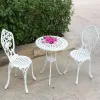 Ornate European French Style Modern Durable Cast Aluminum Outdoor Garden Bistro Chair for Hotel Dining
