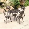 Ornate European French Style Modern Durable Cast Aluminum Outdoor Garden Bistro Chair for Hotel Dining