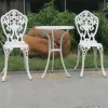 Ornate European French Style Modern Durable Cast Aluminum Outdoor Garden Bistro Chair for Hotel Dining