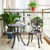 Outdoor Dining Hotel Use European Design Aluminum Alloy Table Chair Set Durable Lightweight Waterproof for Villa Farmhouse