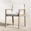 Outdoor Dining Tables and Chairs Teak Wood Waterproof Cushion Modern Design for Courtyard Garden Hotel Villa Balcony School