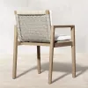 Outdoor Dining Tables and Chairs Teak Wood Waterproof Cushion Modern Design for Courtyard Garden Hotel Villa Balcony School