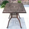 Outdoor European Garden Set Dining Table Aluminum Alloy Lightweight Durable for Villa Hotel Warehouse Living Room Backyard