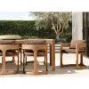 Outdoor Leisure Teak Tables and Chairs Courtyard Terrace Solid Wood Dining Table Combination Hotel Villa High-end Simple Do Old